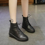 autumn and winter new cashmere shoes Martin boots women-Black-3