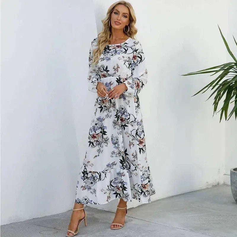 Sping Summer Bohemian Women Maxi Dress Casual Long-8-20