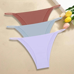 3Pcs/Set Women Seamless Panties Sexy Ultra-thin Briefs-Set 1-3