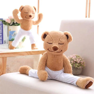 LOVEMI - 40cm Creative Yoga Bear Plush Toy Stuffed Cute Yoga Bear