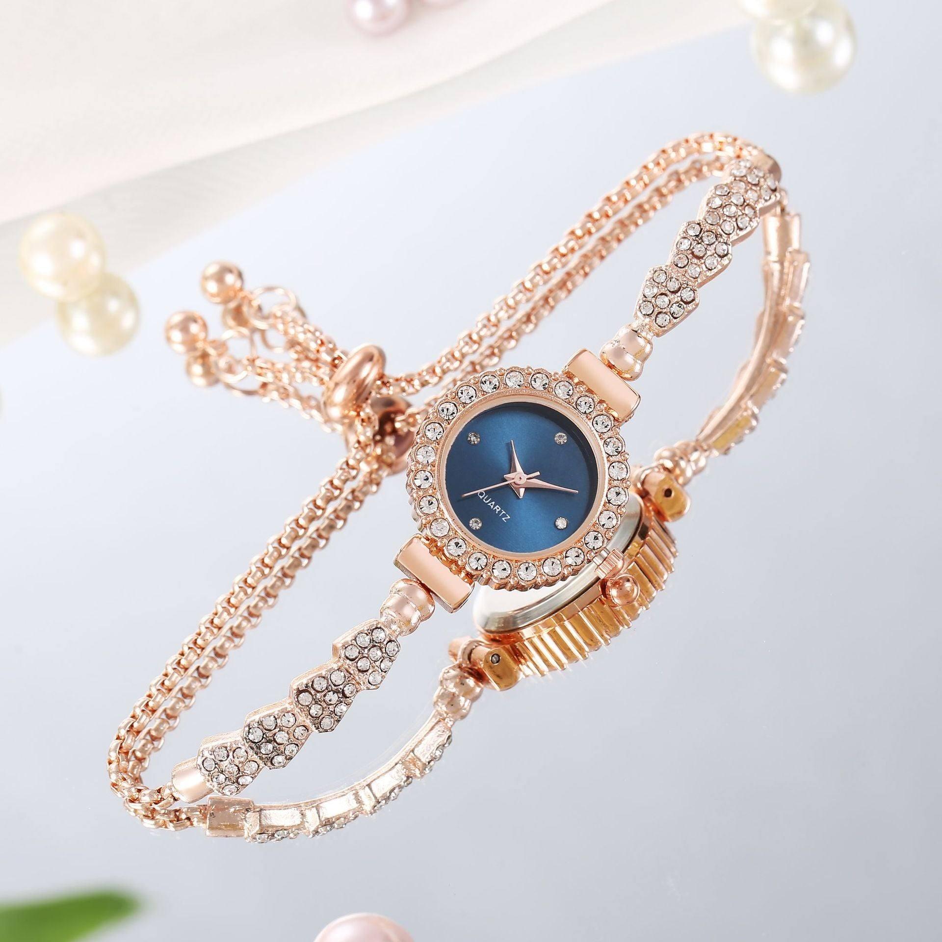 Adjustable Bracelet Watch Women's Quartz Watch-Blue-1