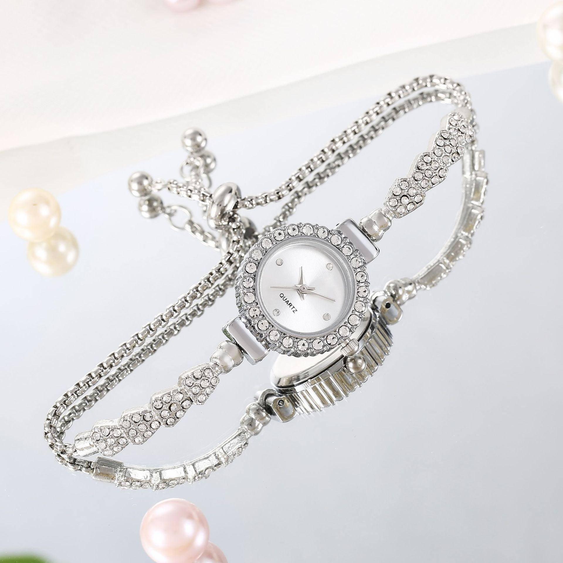 Adjustable Bracelet Watch Women's Quartz Watch-White-5
