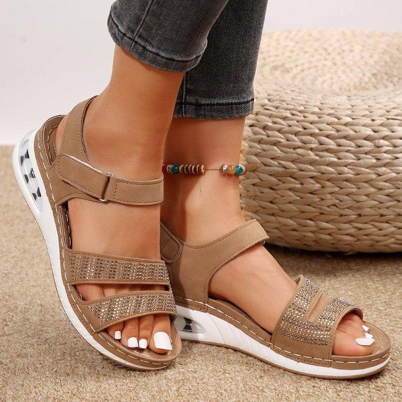 Air Cushioned Roman Sandals for Ultimate Comfort-Light Brown-4