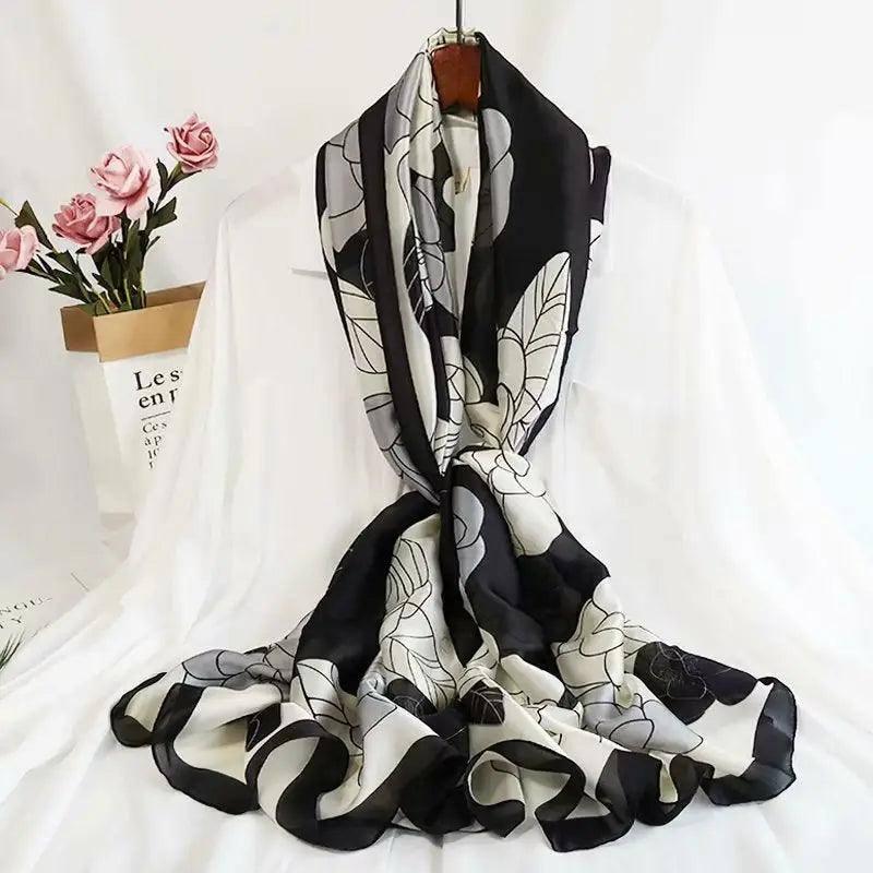 All-in-one Sunscreen Shawl Travel Silk Scarf Women's Beach-Color16-20