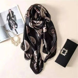 All-in-one Sunscreen Shawl Travel Silk Scarf Women's Beach-23