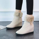 All-match cotton shoes women boots slope with snow boots-2