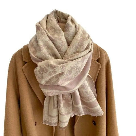 Autumn And Winter Five-pointed Star Warm Scarf Female Long-2