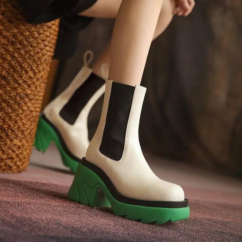 Autumn And Winter Korean Women Thick Heel-2