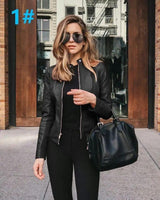 LOVEMI - Autumn And Winter Women Fashion Leather Pu Suit Jacket