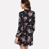 LOVEMI - Lovemi - Autumn Floral Women Dresses Multicolor Elegant