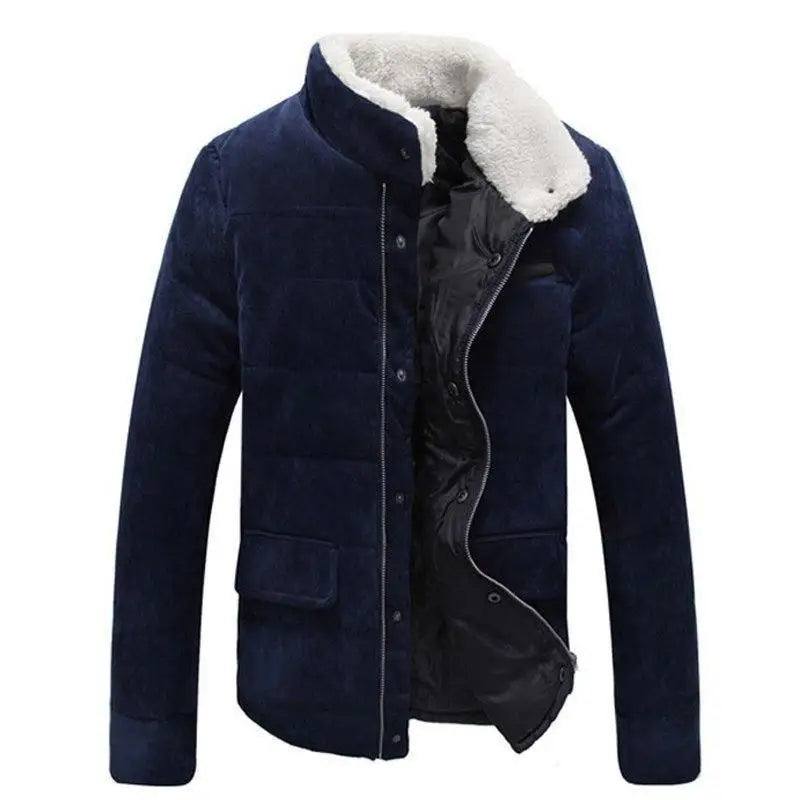 LOVEMI - Autumn & Winter Men's Stand Fur Collar Slim Fif Fashional