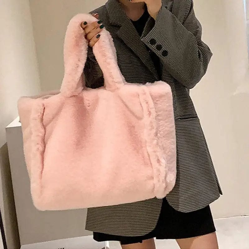 LOVEMI  Bags Shoulder bags Pink / S Lovemi -  Winter Bags Chain Plush Handbag Totes Women Shoulder Bag