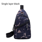 LOVEMI  Bags Shoulder bags Single layer black Lovemi -  Print Sling Chest Bag For Men Crossbody Bag With Earphone