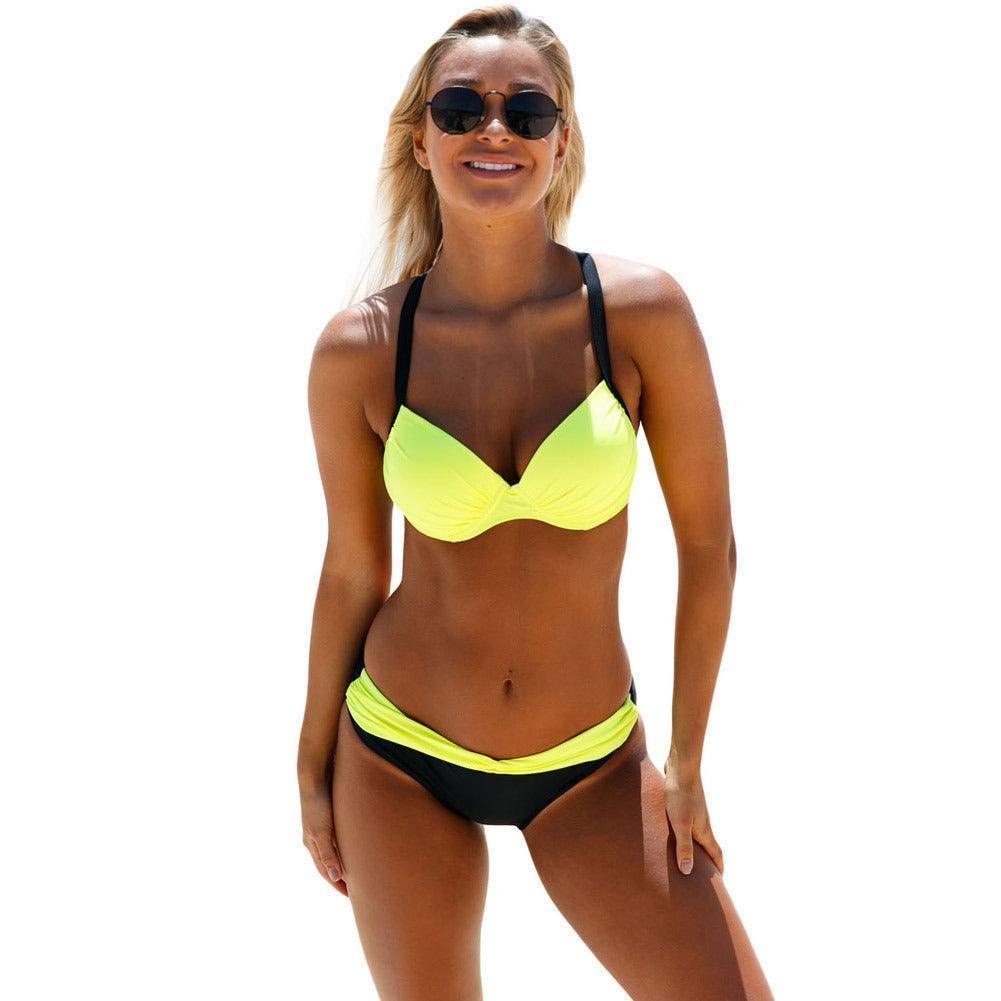 Beach Radiance Bikini Set-Yellow-5