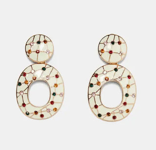 LOVEMI - Best lady Vintage Mexico multicolor square earrings for