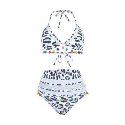 Bikini Rainbow Fringe Swimwear Women-LeopardPrint-2