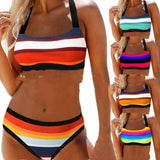 Bikini Sexy Tube Top Multicolor Swimsuit-1