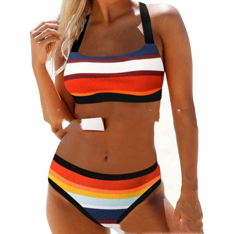 LOVEMI - Bikini Sexy Tube Top Multicolor Swimsuit