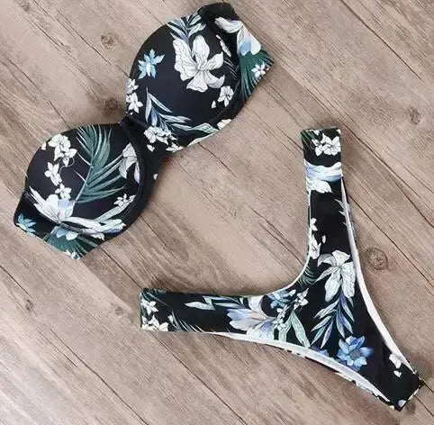 Bikini solid color split ladies swimwear-Printing-3