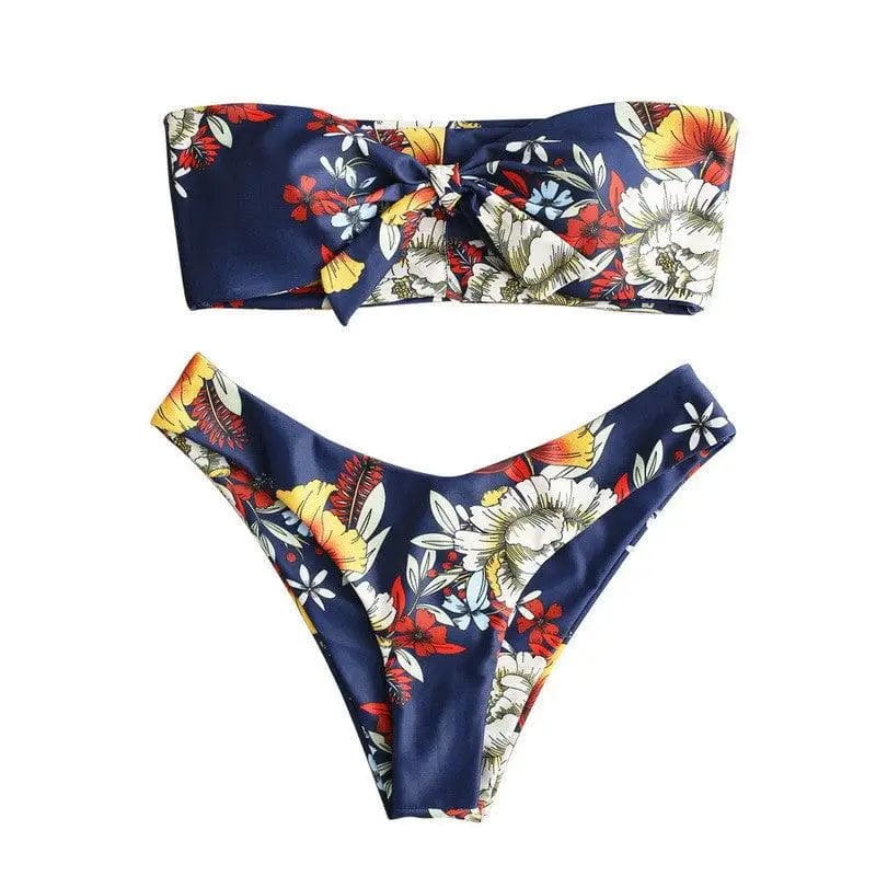 LOVEMI  Bikinis Azureprinting / S Lovemi -  Sexy Printed Ladies Bikini Split Swimsuit