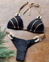 LOVEMI  Bikinis Black1 / S Lovemi -  Split hard bikini