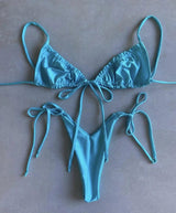 LOVEMI  Bikinis DY04 / S Lovemi -  Women's Split Bikini Solid Color Strappy Swimsuit