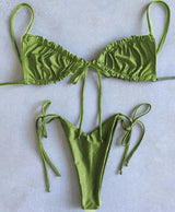 LOVEMI  Bikinis DY05 / S Lovemi -  Women's Split Bikini Solid Color Strappy Swimsuit