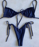 LOVEMI  Bikinis DY10 / S Lovemi -  Women's Split Bikini Solid Color Strappy Swimsuit