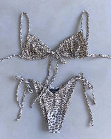 LOVEMI  Bikinis DY14 / S Lovemi -  Women's Split Bikini Solid Color Strappy Swimsuit