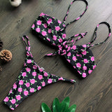 LOVEMI  Bikinis DY18 / S Lovemi -  Women's Split Bikini Solid Color Strappy Swimsuit