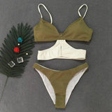 LOVEMI  Bikinis Green / L Lovemi -  New Bikini Women's Split Swimsuit