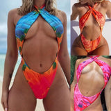 LOVEMI  Bikinis Lovemi -  One piece swimsuit women stand alone with cross gradient