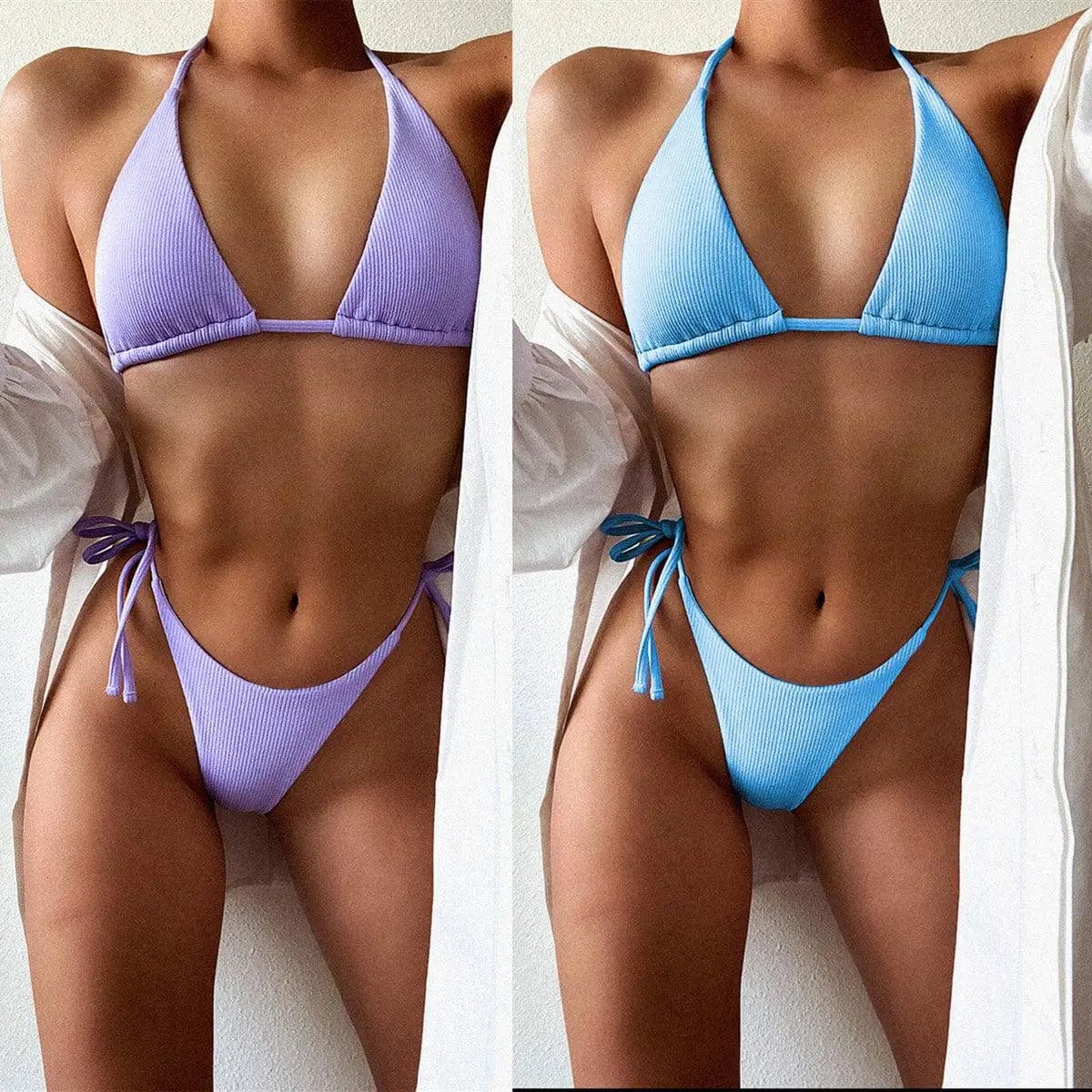 LOVEMI  Bikinis Lovemi -  Solid color bikini split swimsuit