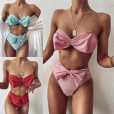 LOVEMI  Bikinis Lovemi -  Split bright silk bikini