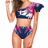 LOVEMI  Bikinis NavyBlue / S Lovemi -  Women's Sexy Two-piece Swimwear Floral Print Swimsuit Bikini