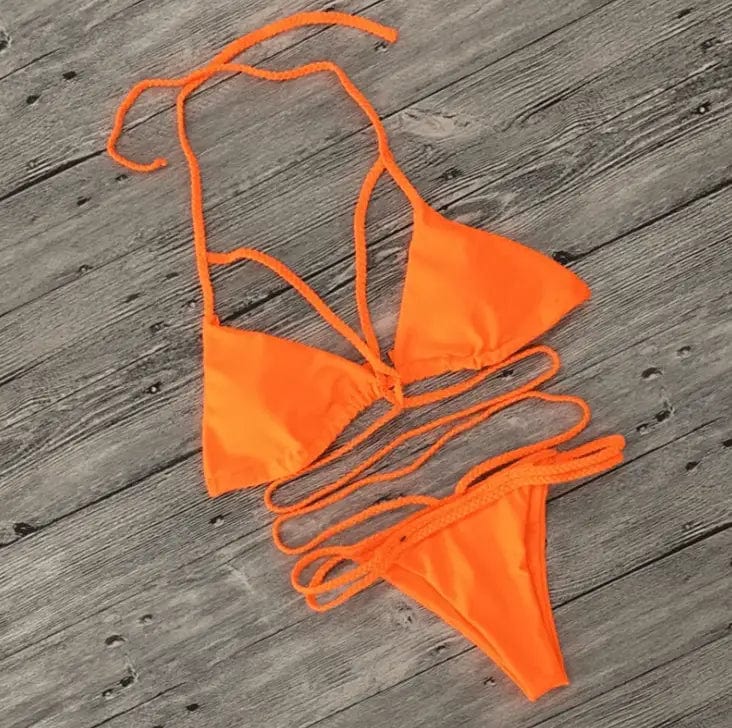 LOVEMI  Bikinis Orange / S Lovemi -  Sexy Strappy Bikini for Women