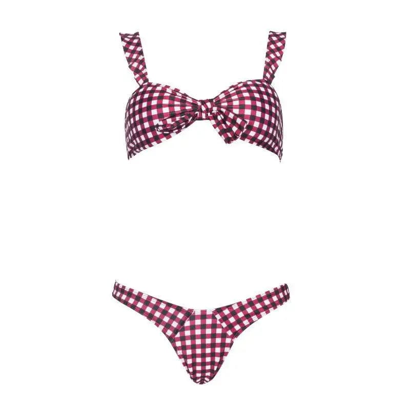 LOVEMI  Bikinis Redblack / M Lovemi -  Printed split bikini