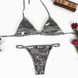 LOVEMI  Bikinis Silver / M Lovemi -  Split bronzing bikini