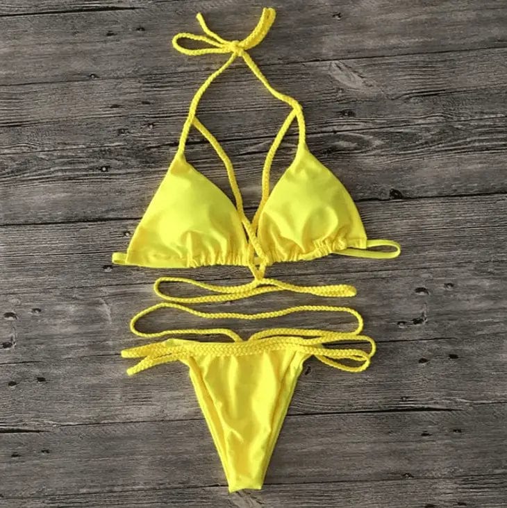 LOVEMI  Bikinis Yellow / M Lovemi -  Sexy Strappy Bikini for Women
