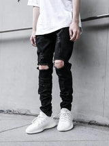 LOVEMI  Black / 2XL Lovemi -  Shredded jeans