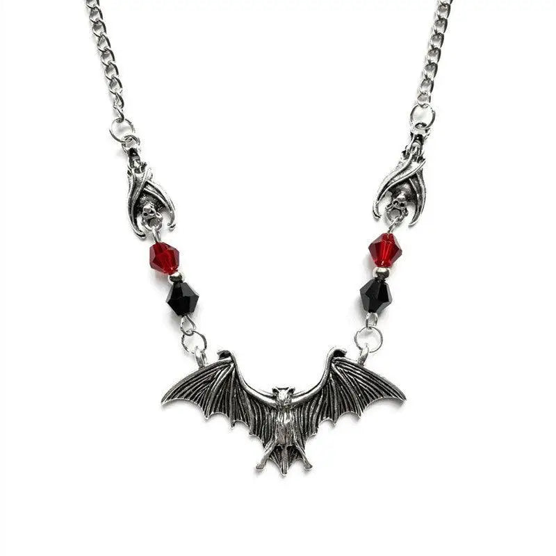 LOVEMI - Black Bat Necklace Gothic Jewelry Halloween Theme
