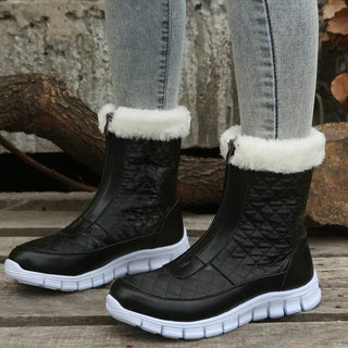 Black Boots For Women Shoes Winter Push Warm Combat Boots