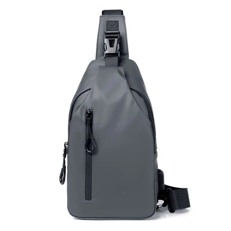 LOVEMI - Black Sling Crossbody Backpack Shoulder Bag For Men Chest