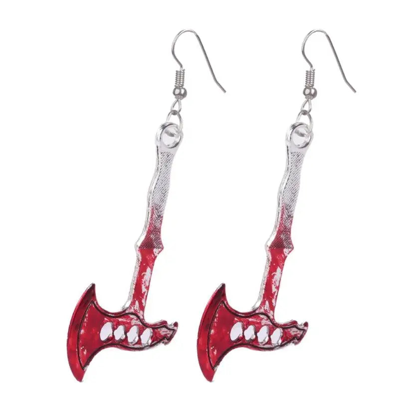 LOVEMI - Bloodstained Horror Halloween Earrings Scissors Axe