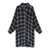 LOVEMI Blousse Black / 3XL Lovemi -  Long sleeve plaid shirt jacket