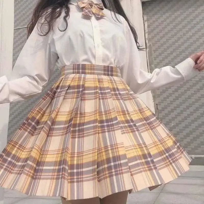 LOVEMI Blousse L / XS Lovemi -  Uniform Yamabuki Gentle One-cut Pleated Skirt Academy