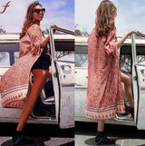 LOVEMI Blousse Lovemi -  Women Beach Long Cardigans Kimono Cover Boho Chiffon Shawl