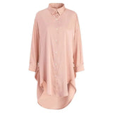 LOVEMI Blousse Pink / M Lovemi -  Ice Silk Thin Private Room Nightdress Mid-length Transparent