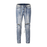 LOVEMI  Blue / XL Lovemi -  Zippered  Jeans