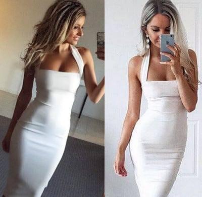 Body shaping dress-white-8